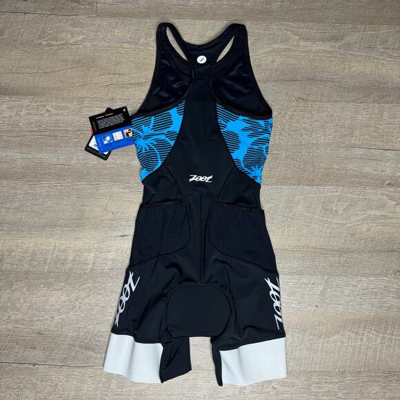 New ZOOT Womens Ultra Tri Racesuit Triathlon Malibu Blue Floral Size XS NWT - Picture 3 of 10